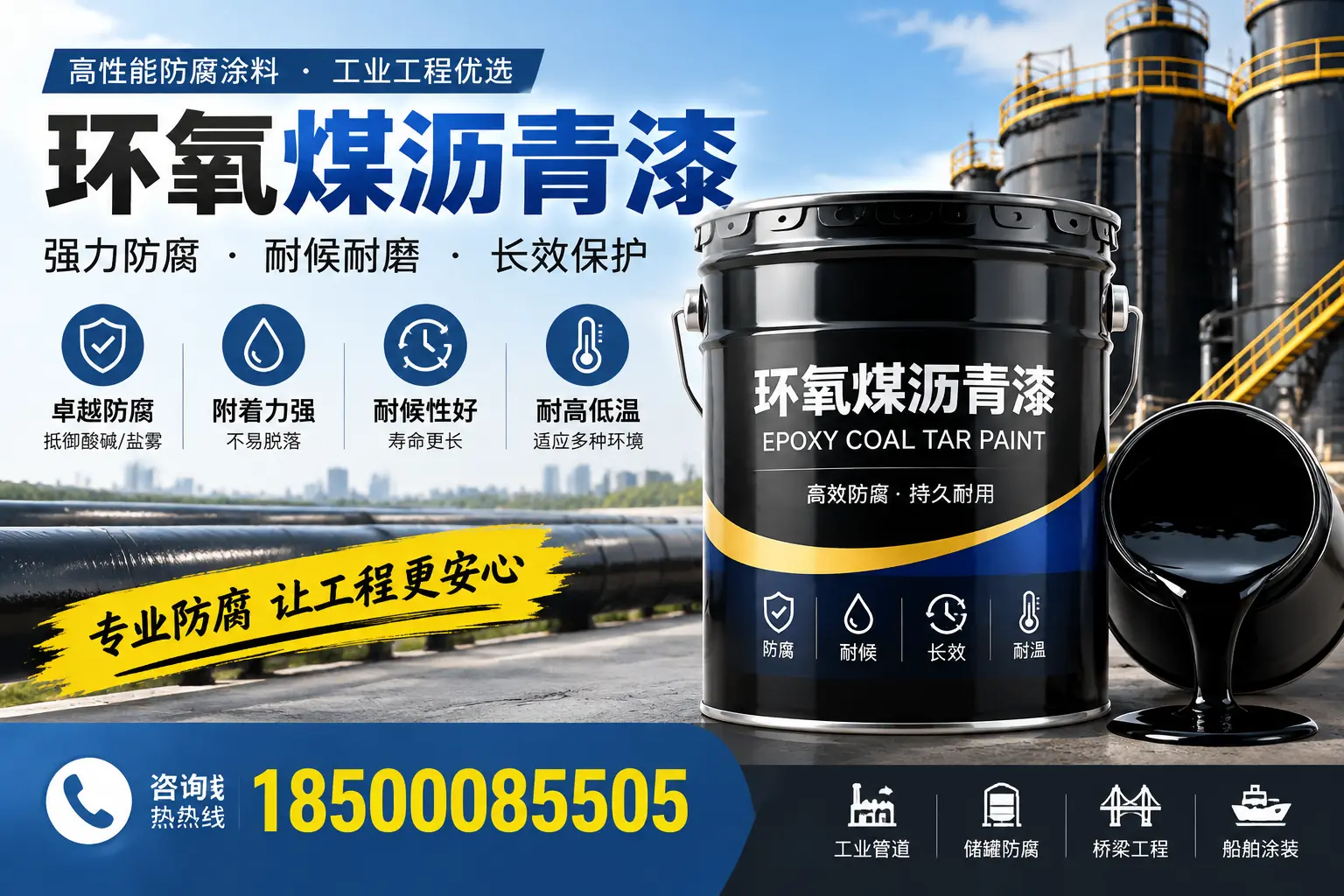 环氧煤沥青漆的施工方法与注意事项，确保在淮南顺利完成